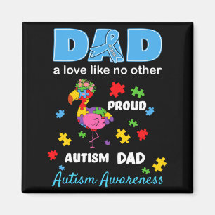Íman Pai Consciente do Autismo Amor Orgulhoso Filho com