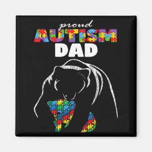Íman Pai Conscientização do Autismo Pai Orgulhoso Filho