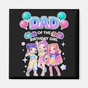 Íman Pai da aniversariante fofo chibi kpop engraçado