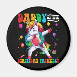 Íman Pai da Princesa de Aniversário a Dabbing Unicorn