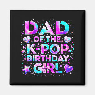 Íman Pai das garotas de aniversário do k-pop música cor