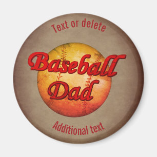 Íman Pai de beisebol Cute Personalizado