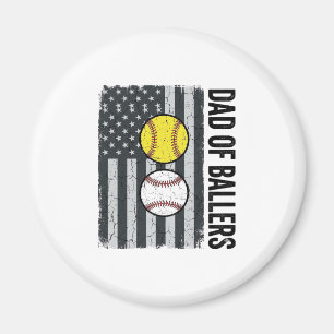Íman Pai de Bola Softbol Beisebol Patriótico