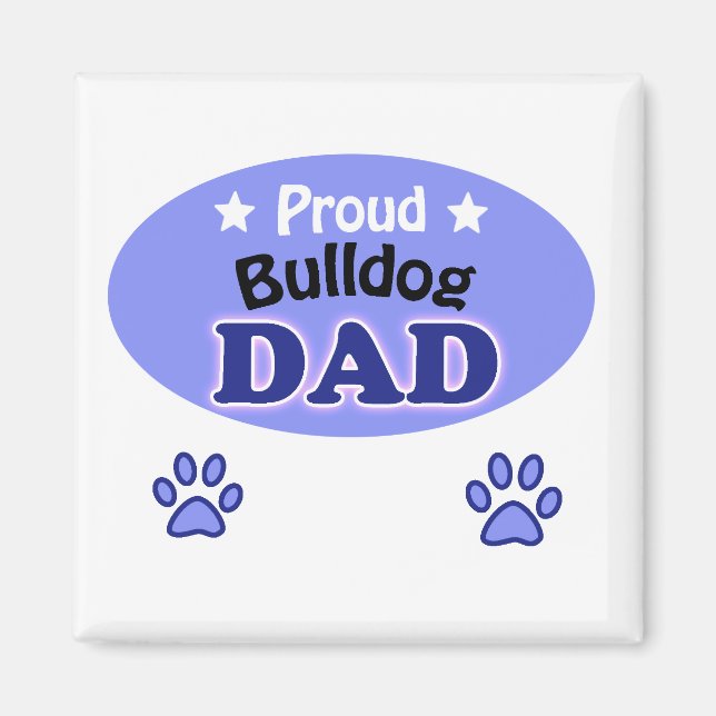 Íman Pai de Buldogue Orgulhoso (Frente)