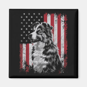Íman Pai de cachorro Border Collie Mãe América 4 de jul