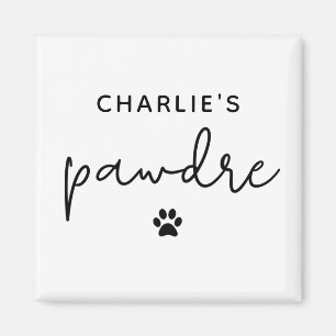 Íman Pai de Cachorro de Tipografia de Pawdre Personaliz