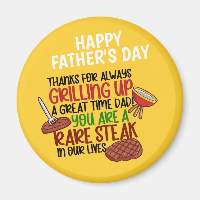 Íman Pai de chef Engraçado Personalizado (Frente)