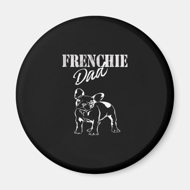 Íman pai de frenchie fofo | presente de buldogue francê (Frente)