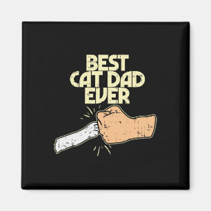 Íman Pai De Gato De Gatinho Engraçado Pet Ouro Pai Home