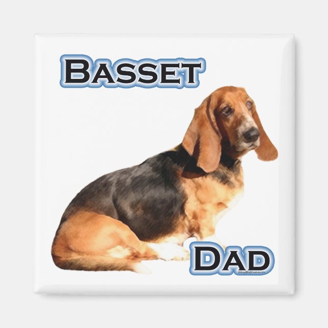 Íman Pai de Hound Basset 4 - Magnet (Frente)