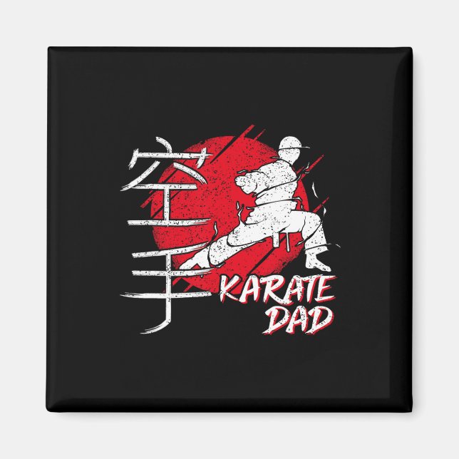 Íman Pai de Karate Fonte Sol Japonês Karate Dojo Artes  (Frente)