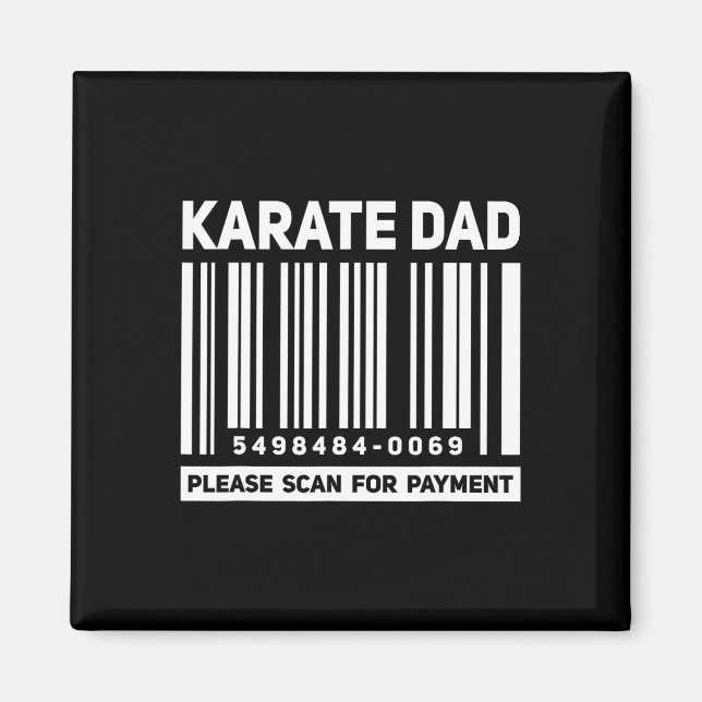 Íman Pai de Karatê Scanear para Pagamento Funny Rcode P (Frente)