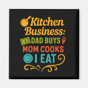 Íman Pai De Negócios Da Cozinha Compras Mamãe Cozinheir