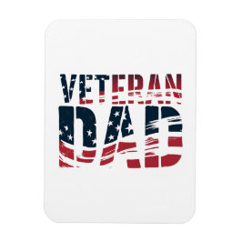 Íman Pai de Veterano Vermelho, Branco e Azul