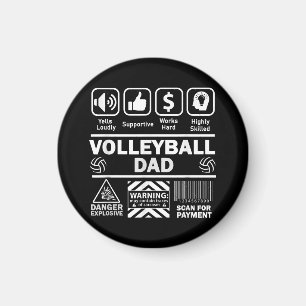 Íman Pai de Voleibol Conteúdo Engraçado do Esporte Pai