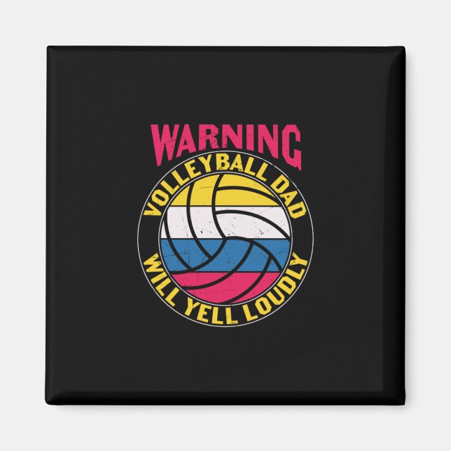 Íman Pai De Voleibol Gritará Em Alto (Frente)