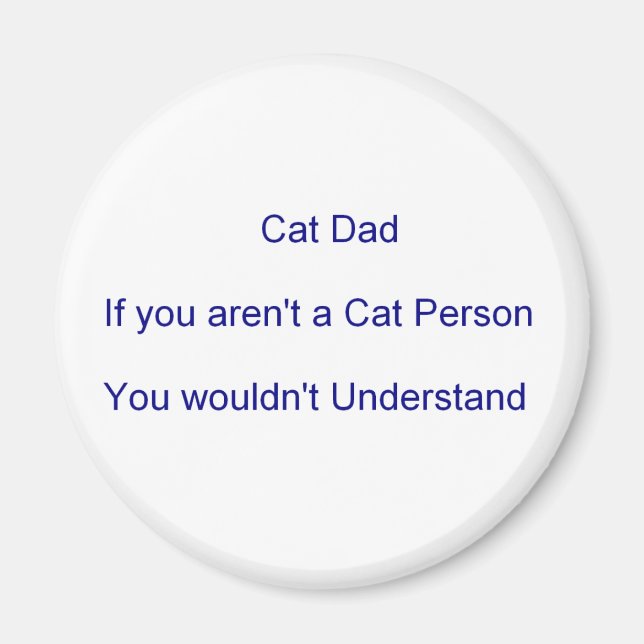 Íman Pai dia de os pais Cat (Frente)