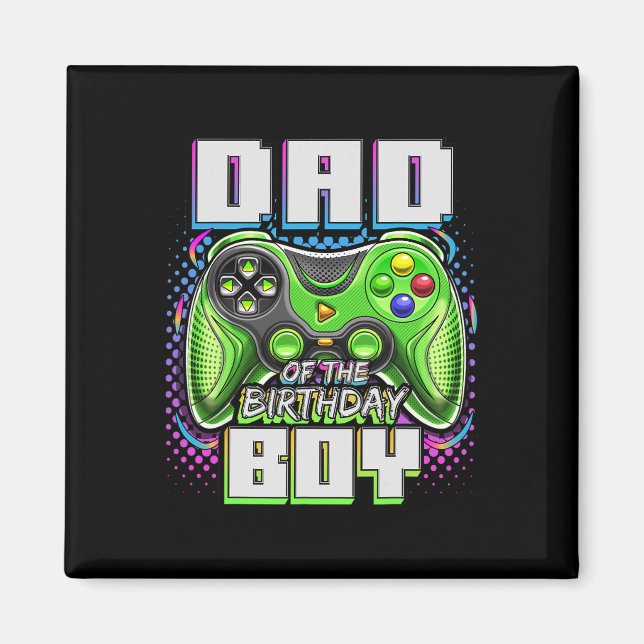 Íman Pai Do Aniversário Do Jogo De Vídeo Que Correspond (Frente)