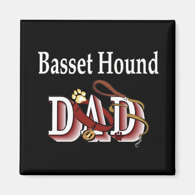 Íman pai do basset hound Magnet (Frente)