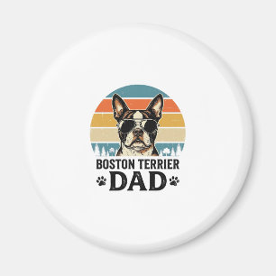 Íman Pai do Boston Terrier Design Vintage Amante de Cãe