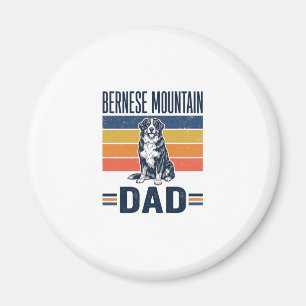 Íman Pai do Cão de Montanha Bernês Design Vetorial Vint