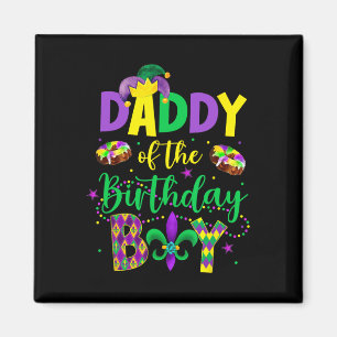 Íman Pai Do Garoto De Aniversário Mardi Gras Pai P