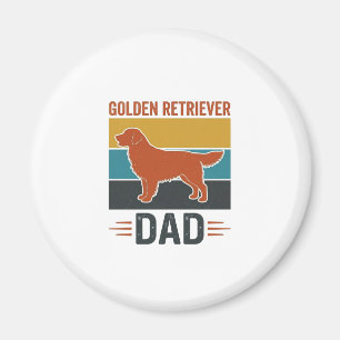 Íman Pai do Golden Retriever Design Vintage Amante de C