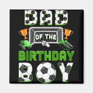 Íman Pai Do Menino De Aniversário Família De Futebol Co