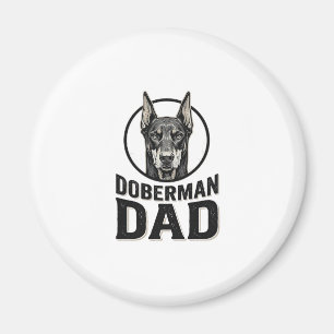Íman Pai Doberman Vintage Gravação Design Amante de Cãe