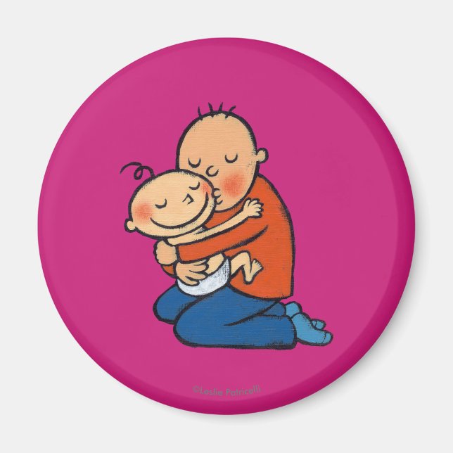 Íman Pai e abraço de bebês (Frente)