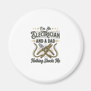Íman Pai Eletricista Nada Me Choca Camisa Vintage De
