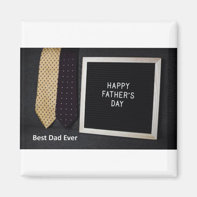 Íman Pai Feliz Dia de os pais Nunca Preto (Frente)