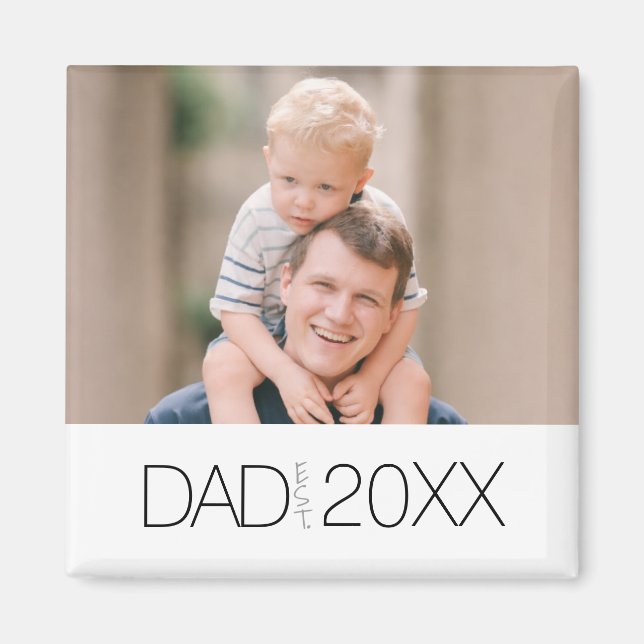 Íman Pai Fundou Ímã de design de ano de foto moderno (Frente)