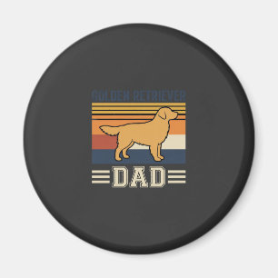 Íman Pai Golden Retriever Cão Retro