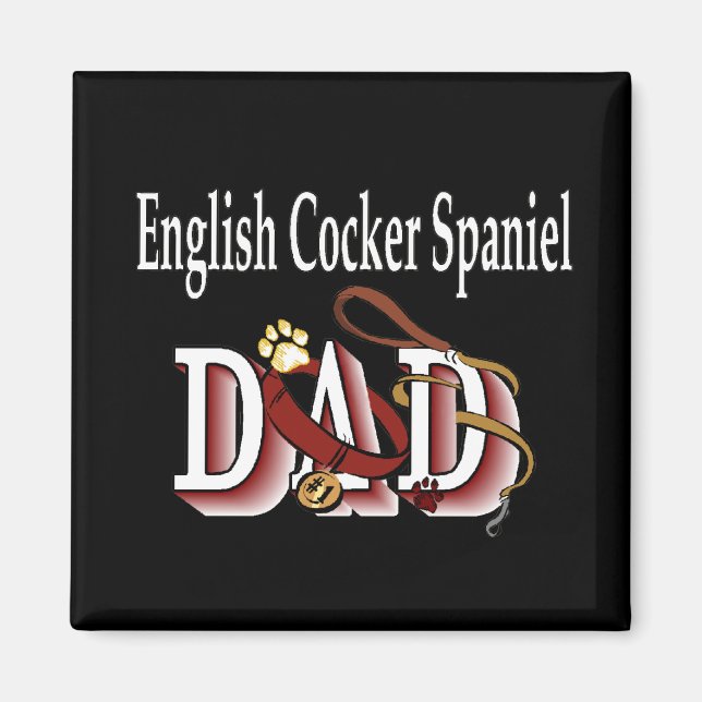 Íman Pai Inglês Cocker Spaniel Magnet (Frente)