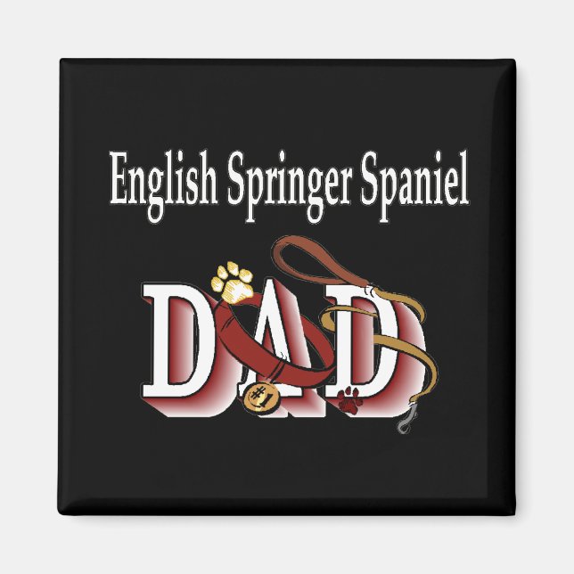 Íman pai inglês springer spaniel Magnet (Frente)