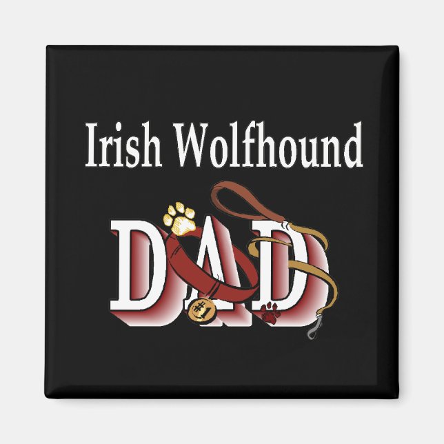 Íman Pai irlandês Wolfhound Magnet (Frente)