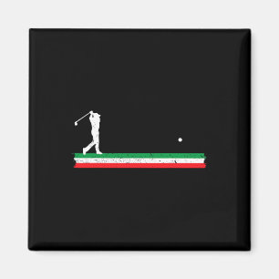 Íman Pai Italiano Jogando Golfe Bandeira da Itália Fã d