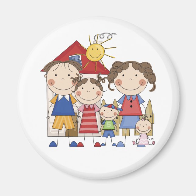 Íman Pai, Mãe, Irmã Grande, Irmão Médio, Sis Bebê (Frente)