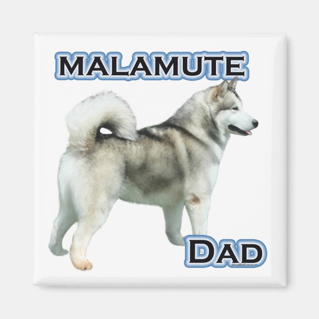 Íman Pai Malamute do Alasca 4 - Magnet (Frente)