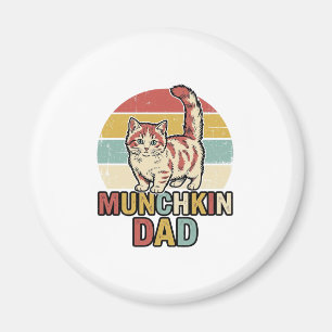 Íman Pai Munchkin Amante de Gato Retro Camisa Vector De