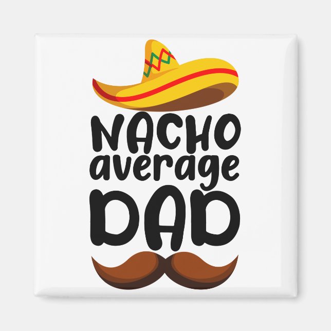Íman Pai Nacho Médio Cinco de Mayo Papai Mexicano (Frente)