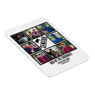 Íman Pai personalizado da coleção de fotos do formando 