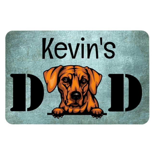 Íman Pai Personalizado Ridgeback Ridgeback da Rodésia (Horizontal)