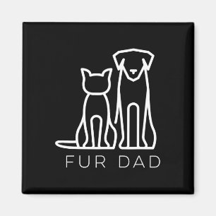 Íman Pai Pet Lover Cat Dog Pai Marido Feliz Pais Da