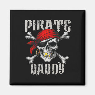 Íman Pai Pirata Jolly Roger Flag E Skull Crossbones