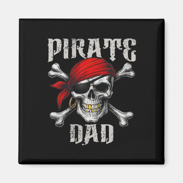 Íman Pai Pirata Jolly Roger Flag E Skull Crossbones H (Frente)