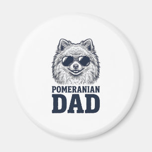 Íman Pai Pomerânia Desenho de Gravura Vintage Presente