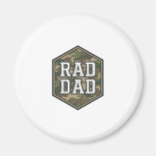 Íman Pai Radical Camo Hexágono Design de Gravura Vintag