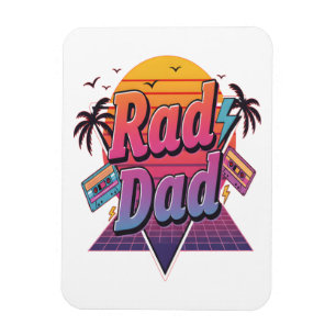 Íman Pai Radical – Estilo Neon Retro dos Anos 80 para P